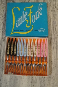 12x Little Fork Cocktailgabel Partygabel 60er Jahre Vintage - Bild 1 von 2