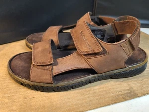 Sandali sportivi Rockport Jhett RMJHETT da uomo in pelle marrone 7,5 M - Foto 1 di 8
