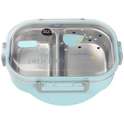Children Friendly Stainless Steel Multi Layer Lunch Box with Leak Proof Lid - Image 1 of 4