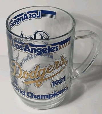 Caneca de cerveja vintage 1981 Los Angeles Dodgers World Series Champions Fernando Valenzuela - Imagem 1 de 4
