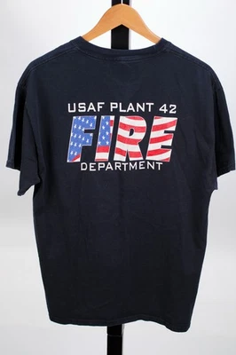 USAF Plant 42 Fire Crash Rescue T Shirt Size L 42-44 - Image 1 of 4