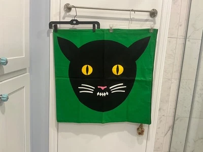 Винтажный новый без ЯРЛЫКОВ IKEA гигантский 28,5 x 27,5 100% хлопок черный кот наволочка с молнией - Изображение 1 из 4