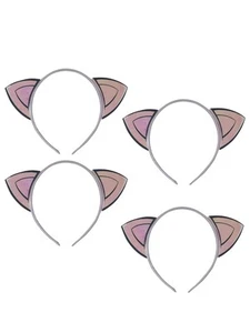 LOL Surprise Cat Ears Headband Kitty Queen Shiny Pink Girls 4-Pack Set - Picture 1 of 4
