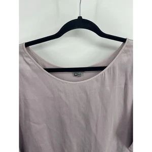 Vince 100% seda cuello redondo manga corta oversize jersey blusa talla M - Imagen 1 de 7