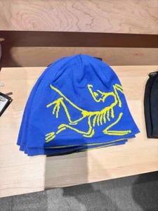 NWT Arc'teryx Bird Head Toque Merino Wool Beanie Blue Yellow Unisex Winter Hat - Picture 1 of 6