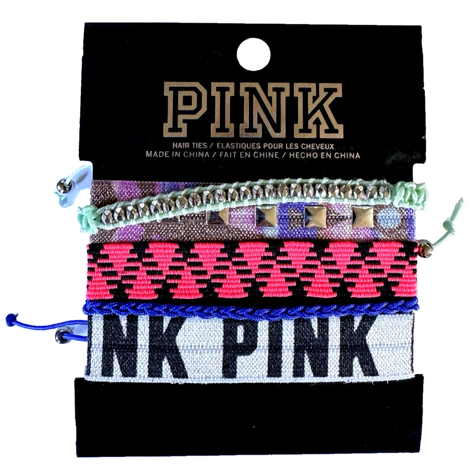 Victoria's Secret PINK 5 pc Bracelets & Elastic Hair Ties - Image 1 of 1