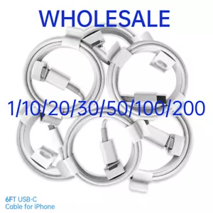 6FT PD USB C Fast Charger Cord Charging&Data Sync Cable For Apple iPhone 12 Lot - Picture 1 of 9