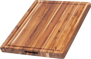 Tabla de cortar de madera tabla de cortar grande de madera de acacia ranura para jugo 20x15x1,5 pulgadas - Imagen 1 de 10