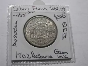 1962 Silver Florin Gem Uncirculated Coin Australia Queen Elizabeth II #62.G3 - Picture 1 of 10