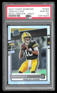 Panini Donruss Optic Preview P-304 Jordan Love PSA 10 2020 holograma plateado legítimo - Imagen 1 de 2