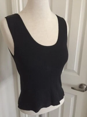 Le chateau Lined Crotched Tank Top Cami Black Women's Size M - Image 1 of 4