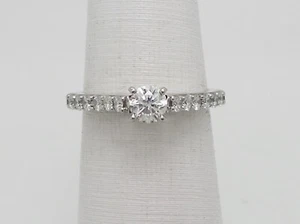 .69CT Natural Diamond Solitaire Engagement Wedding Bridal Ring 14K White Gold - Picture 1 of 12