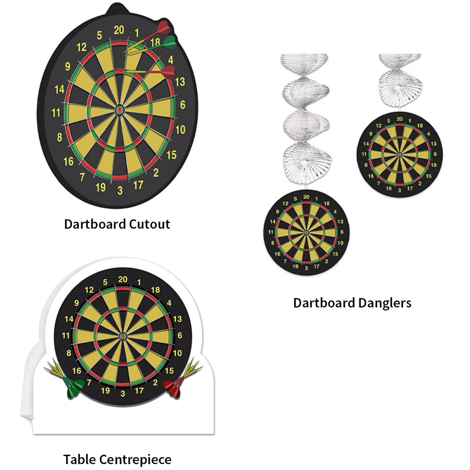 DARTS & DARTBOARD PARTY RANGE - DECORATIONS AND PARTYWARE COMPLETE SELECTION - Image 1 of 1