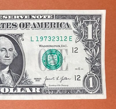 December 23, 1973 (L 19732312 E) Birthday Note inY/D/M Format $1 One Dollar Bill - Image 1 of 3