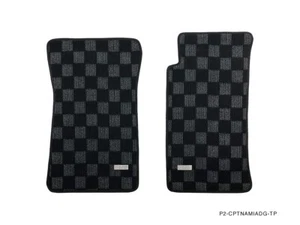 PHASE 2 RACE FLOOR MATS FOR 90-05 MAZDA MIATA NA NB  FRONT DARK GRAY - Picture 1 of 2