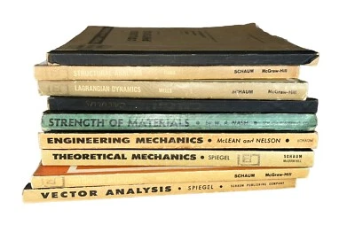 Vintage Lot of 9  Schaum's Outline Series Theory & Problems Math Paperback Books - Image 1 of 4