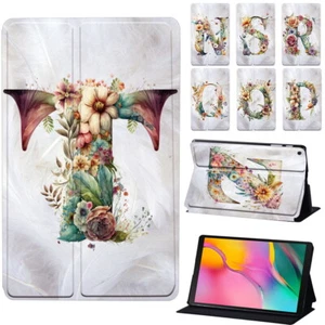 Custodia supporto pelle PU fiore per Samsung Galaxy Tab S4/S5e/S6/S7/S8 + penna - Foto 1 di 35