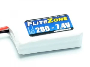 LiPo Akku FliteZone 2S, 280mAh, 7.4V, PH-Stecker! Ideal für UMX-Modelle E-flite