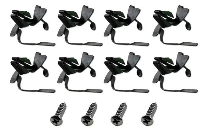 Комплект зажимов и винтов для ободка задних фонарей для Chevy/GMC 1969-1972 годов выпуска (со стороны флота) - Изображение 1 из 1