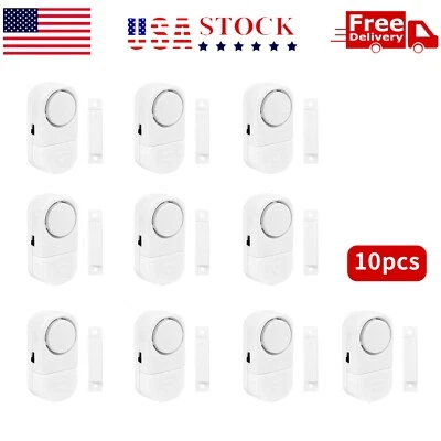 10 PCS Wireless Home Window Door Burglar Security ALARM System Magnetic Sensor - Image 1 of 4
