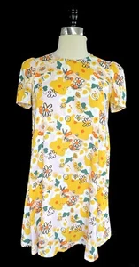 NOOWORKS Vittoria Floral Molly Dress, Flowy Rayon, Small, Dopamine Dressing - Picture 1 of 3