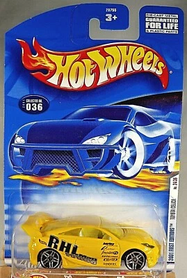 2001 Hot Wheels #36 First Editions 24/36 TOYOTA CELICA Yellow w/Pr5 Spoke Wheels - Image 1 of 4
