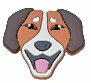 Croc Shoe Charm Laughing Dog Smiling Jack Russell Face Unbranded Bin15 - Picture 1 of 2