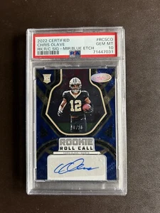 2022 Certified CHRIS OLAVE Rookie Roll Call Mirror Blue Etch Auto RC /20 PSA 10 - Picture 1 of 2