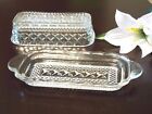  Glass Vintage Anchor Hocking Wexford butter Dish with Lid