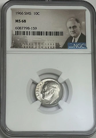 1966 SMS NGC MS68 ROOSEVELT DIME 10C SPECIAL MINT SET UNCIRCULATED PORTRAIT LB Cover