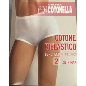 6 PEZZI SLIP ALTO DONNA COTONELLA ART.GD107 COTONE BIELASTICO COLORE BIANCO NERO - Foto 1 di 4