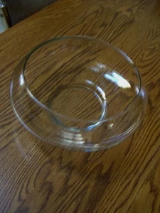Clear Glass Floating Bowl//8" Top Opening  - Picture 1 of 12