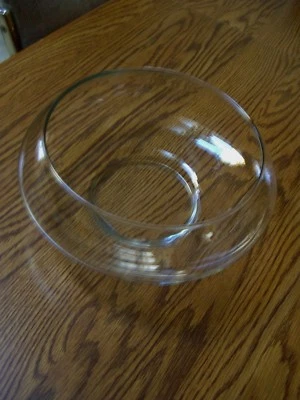 Clear Glass Floating Bowl//8" Top Opening  - Image 1 of 4
