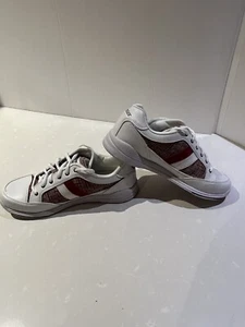Scarpe da bowling Dexter Lori B4256-7 donna 9,5 M bianco rosso oro stringate - Foto 1 di 9