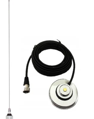 VHF Tunable Antenna NMO Magnet Mount PL259 for Icom Kenwood Vertex Mobile Radio - Image 1 of 4