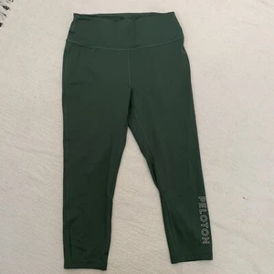 PELOTON Cycling Leggings Women M Green Soft All Day Wear Super Light Branded - Picture 1 of 7