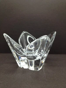 Orrefors Crystal Sweden Vierpunkt Lotus Tulpenschüssel signiert - Bild 1 von 8
