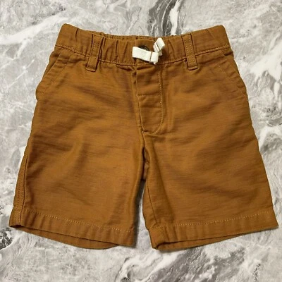 Carter's Kid Boy's Cotton Waistband Khaki Pull On Shorts Beige Size 4 - Image 1 of 4