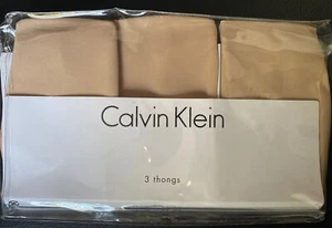 Calvin Klein M Nude Thongs womens panties medium New in bag $35 - Picture 1 of 4