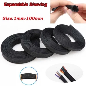 PET Braided Mesh Tube Exported Snake Skin Mesh 1mm-100mm Wire Shockproof Sleeve - Bild 1 von 12