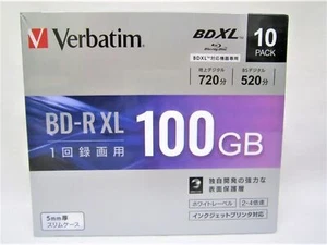 Mitsubishi 4X Speed Compatible BD-R VBR520YP10D1 XL 10pcs 100GB White w/Tracking - Picture 1 of 3