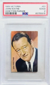 1969 Victoria Vedetten Parade #81 John Wayne Actor Card PSA 2 Good - Picture 1 of 2