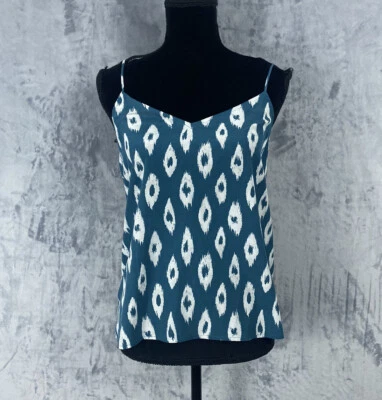 Equipo Layla Ikat Camisola Teal Seda Correa Ajustable Talla Pequeña Foto 1 de 4