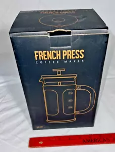 French Press Coffee Maker Glass Stainless Steel Large 34oz Dark Pewter - Picture 1 of 4