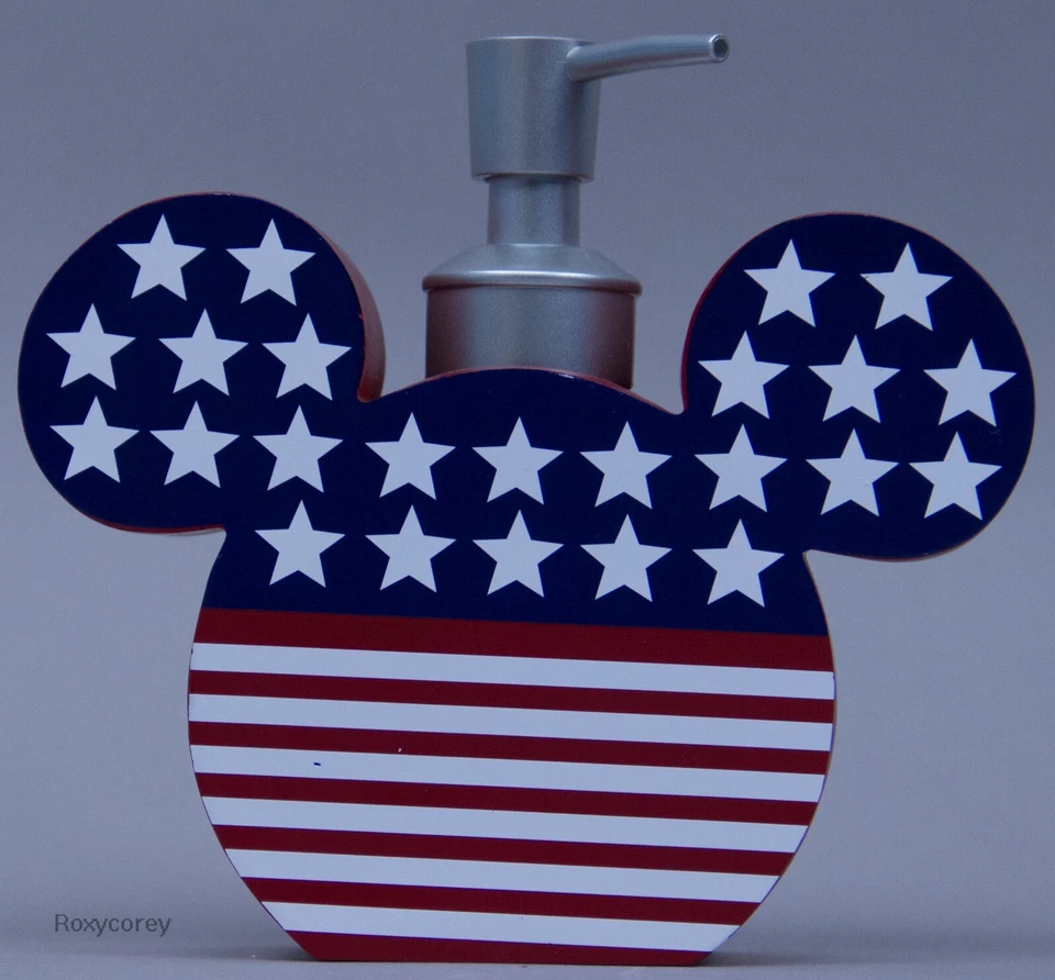 Disney's Mickey Mouse Patriotic 4th of July Soap Pump Dispenser USA Flag NEW - Image 1 of 1