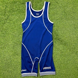 UD University Of Dubuque Collegiate Wrestling Singlet Blau Asics Größe Medium - Bild 1 von 18