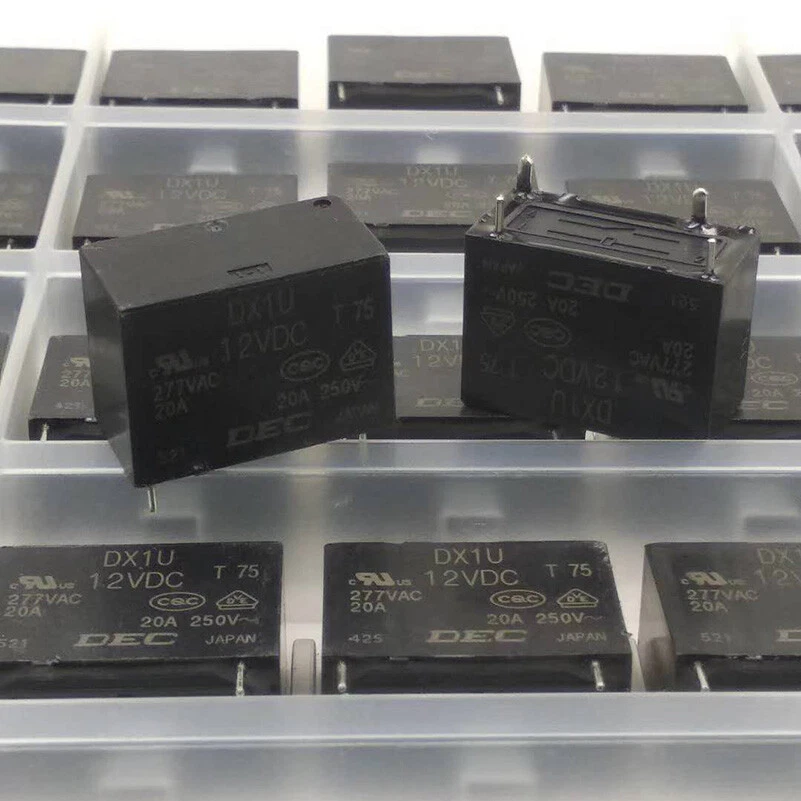 1pc DEC DX1U-12VDC 20A 277VAC Power Relay 4 Pins - Image 1 of 1