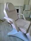 Ivory/Cream Leatherette Reclining Treatment Chair, Clinic, Aesthetics, Salon