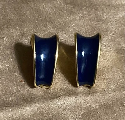 Серьги-клипсы Liz Claiborne черная эмаль золотистый цвет C127-20 - Изображение 1 из 3