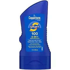 Coppertone SPORT Sunscreen SPF 100 Lotion, Water Resistant Sunscreen, Body Tr... - Picture 1 of 11